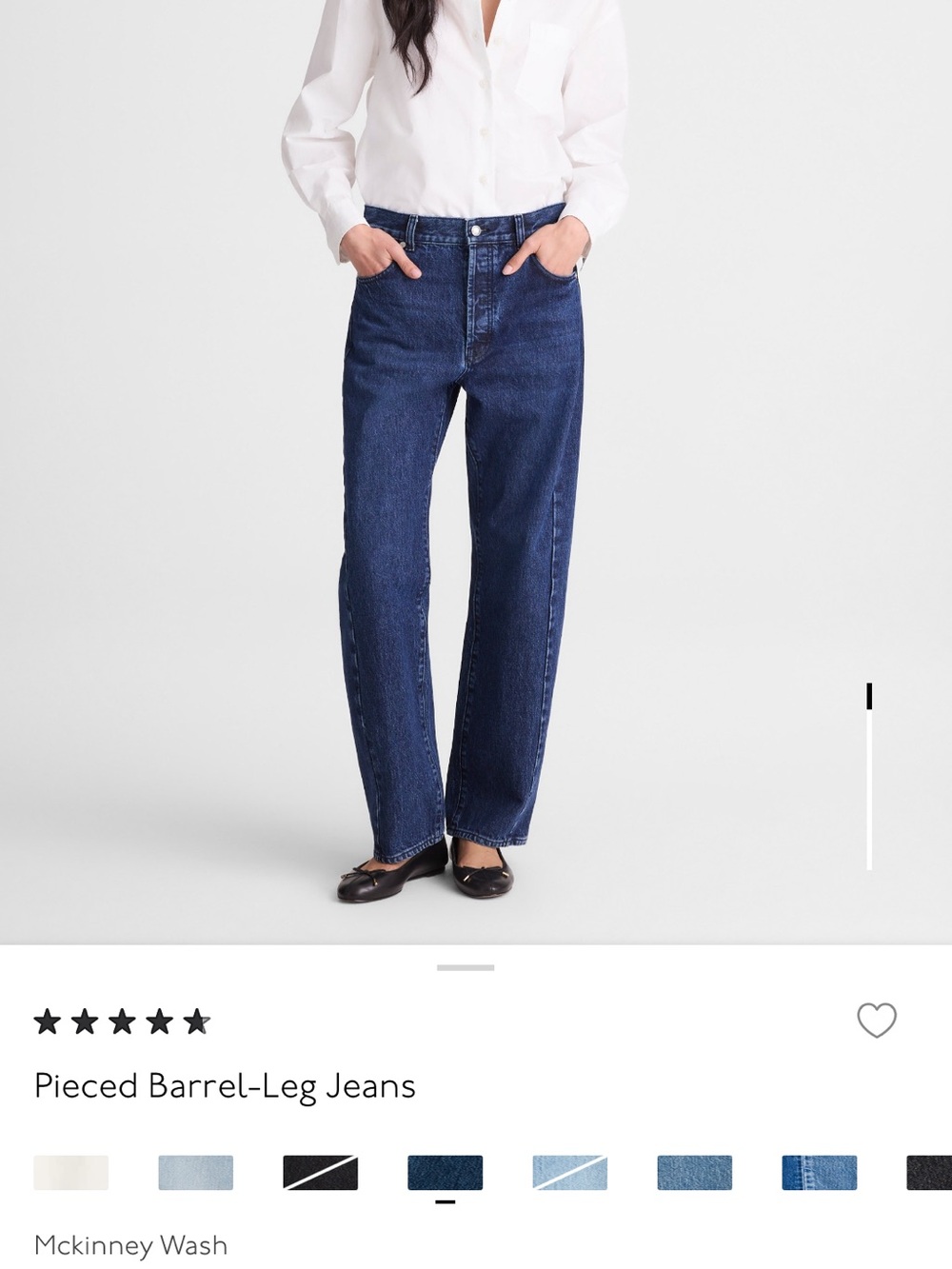 Madewell Pieced Barrel-Leg Jeans